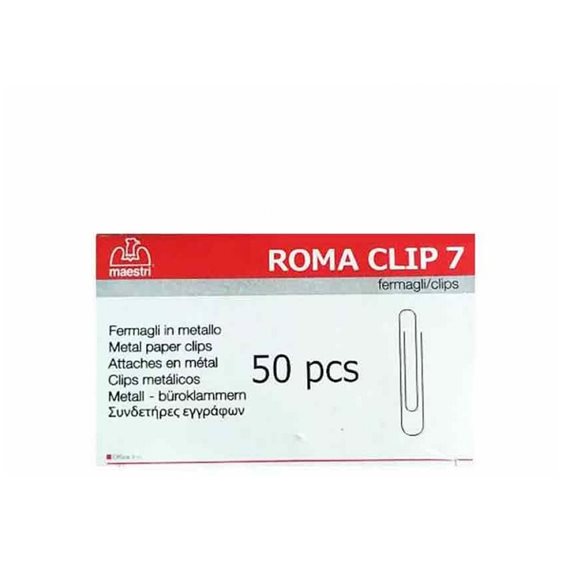Συνδετήρες Romaclip No7 μεταλλικοί