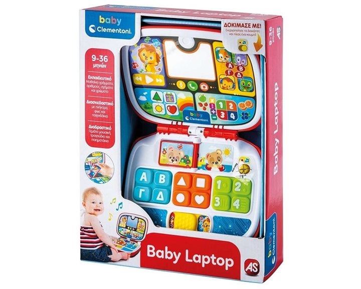 Baby Clementoni Βρεφικό Εκπαιδευτικό Baby Laptop Για 9-36 Μηνών