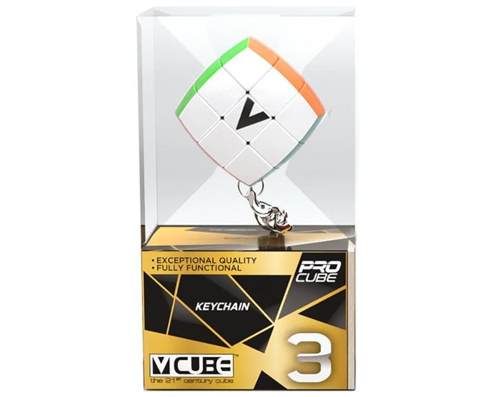 V-CUBE / KEYCHAIN 3X3 MΠΡΕΛΟΚ ΣΤΡΟΓΓΥΛΟ
