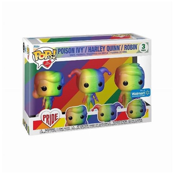 FUNKO POPS! WITH PURPOSE DC PRIDE: 3-PACK HEROES - POISON IVY, HARLEY QUINN, ROBIN (SPECIAL EDITION)