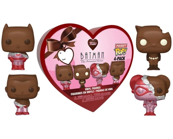 FUNKO POCKET POP! 4-PACK: DC BATMAN THE ANIMATED SERIES - VALENTINESS BOX VINYL FIGURES
