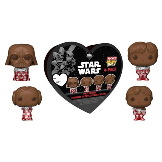 FUNKO POCKET POP! 4-PACK: DISNEY STAR WARS - CHOCOLATE VALENTINES BOX VINYL FIGURES