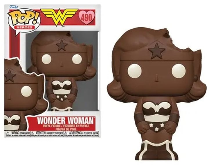 FUNKO POP! HEROES DC VALENTINES DAY 2024 - WONDER WOMAN (VALENTINE CHOCOLATE) #490 VINYL FIGURE