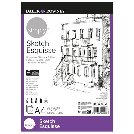Simply Sketch Χαρτι Α4 100gr 60 Φυλλα