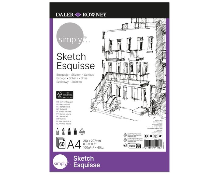 Simply Sketch Χαρτι Α4 100gr 60 Φυλλα