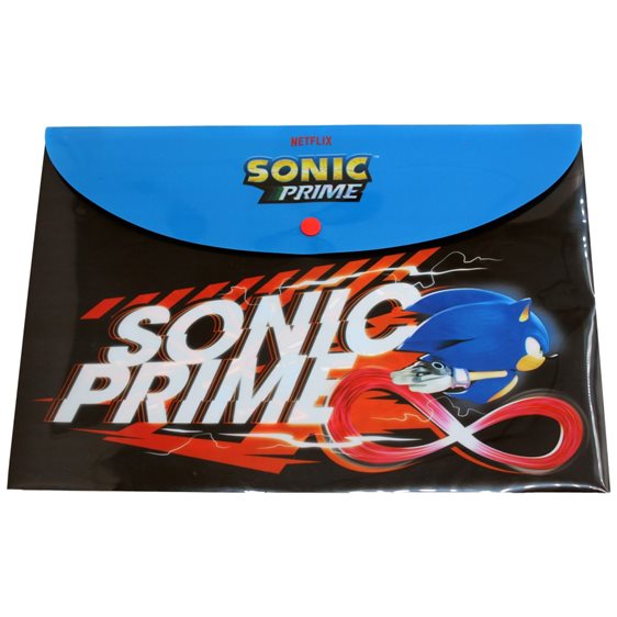 Φάκελος με Κουμπί G.I.M. PP Α4 Sonic Prime 334-84580