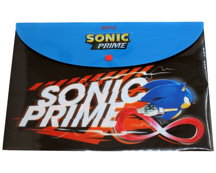 Φάκελος με Κουμπί G.I.M. PP Α4 Sonic Prime 334-84580