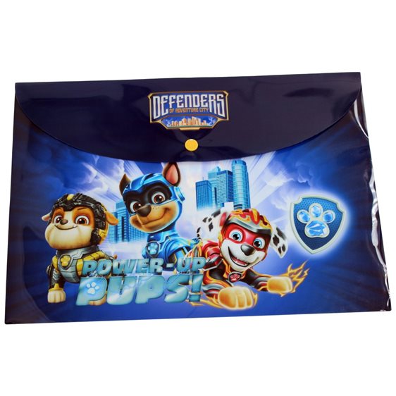 Φάκελος με Κουμπί G.I.M. PP Α4 Paw Patrol Mighty Movie 334-21580