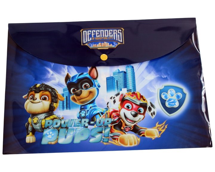 Φάκελος με Κουμπί G.I.M. PP Α4 Paw Patrol Mighty Movie 334-21580