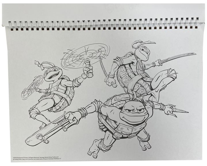 Μπλόκ Ζωγραφικής 23x33  Gim Ninja Turtles Movie 40Φ.Με Αυτοκόλλητα 334-27416
