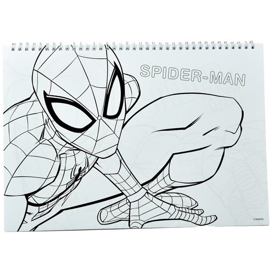 Μπλόκ Ζωγραφικής 23x33  Gim Spiderman 40Φ.Με Αυτοκόλλητα 337-06416