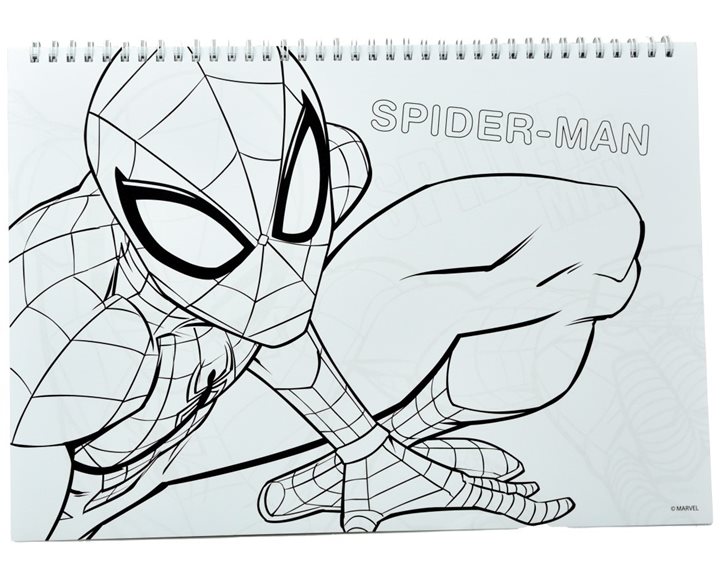 Μπλόκ Ζωγραφικής 23x33  Gim Spiderman 40Φ.Με Αυτοκόλλητα 337-06416