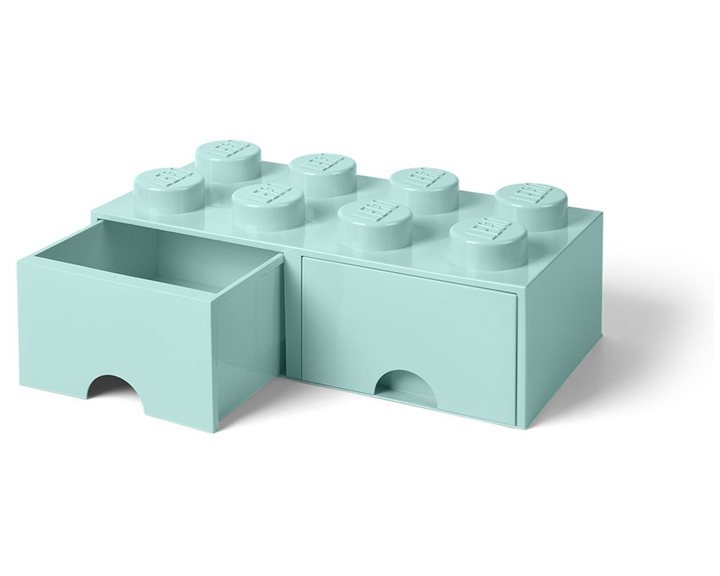 LEGO® ΚΟΥΤΙ ΑΠΟΘΗΚΕΥΣΗΣ ΟΡΘΟΓΩΝΙΟ ΓΑΛΑΖΙΟ (AQUA) ΣΥΡΤΑΡΩΤΟ - 40061742