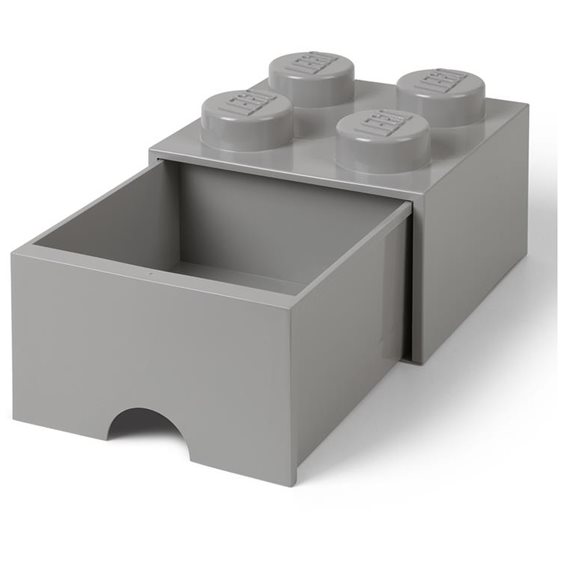 LEGO® ΚΟΥΤΙ ΑΠΟΘΗΚΕΥΣΗΣ ΤΕΤΡΑΓΩΝΟ ΓΚΡΙ ΣΥΡΤΑΡΩΤΟ - 40051740