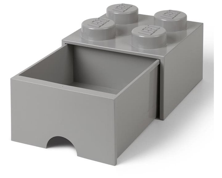 LEGO® ΚΟΥΤΙ ΑΠΟΘΗΚΕΥΣΗΣ ΤΕΤΡΑΓΩΝΟ ΓΚΡΙ ΣΥΡΤΑΡΩΤΟ - 40051740