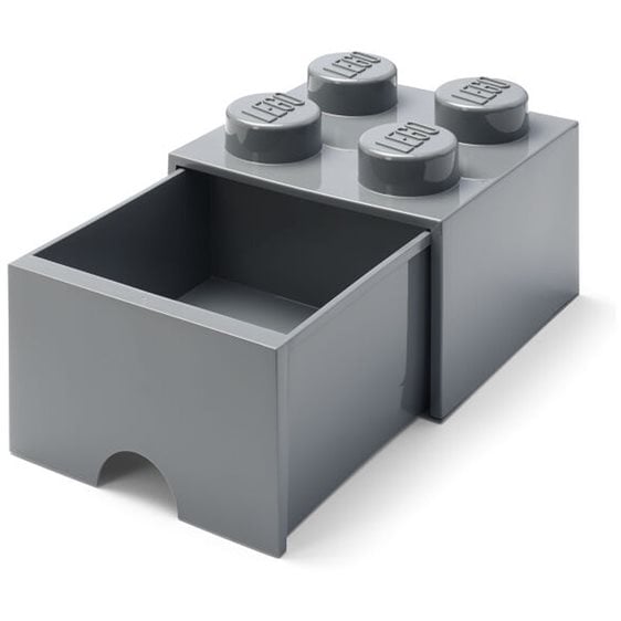 LEGO® ΚΟΥΤΙ ΑΠΟΘΗΚΕΥΣΗΣ ΤΕΤΡΑΓΩΝΟ ΣΚΟΥΡΟ ΓΚΡΙ ΣΥΡΤΑΡΩΤΟ - 40051754