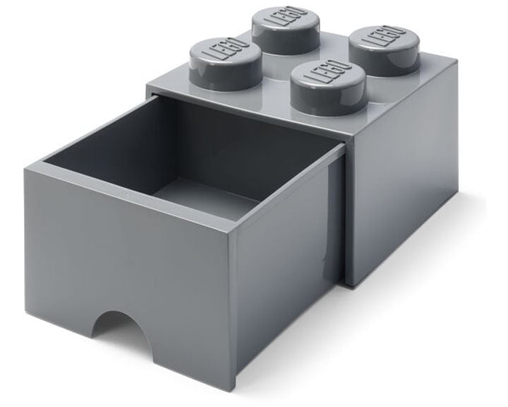 LEGO® ΚΟΥΤΙ ΑΠΟΘΗΚΕΥΣΗΣ ΤΕΤΡΑΓΩΝΟ ΣΚΟΥΡΟ ΓΚΡΙ ΣΥΡΤΑΡΩΤΟ - 40051754