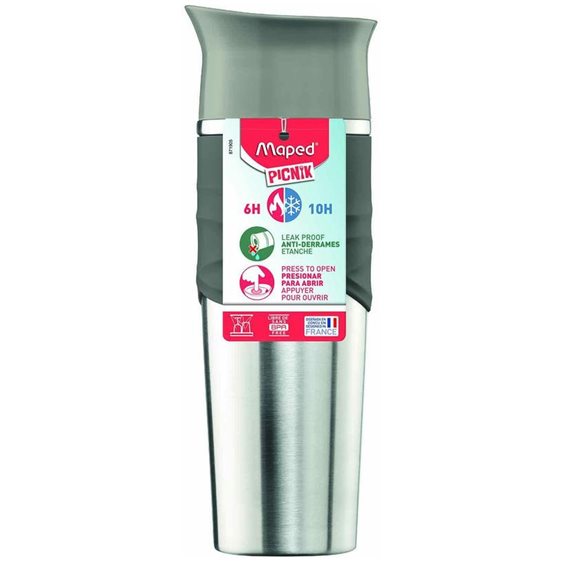 Παγούρι Maped Picnic Ανοξείδωτο 320ml Γκρι 871905