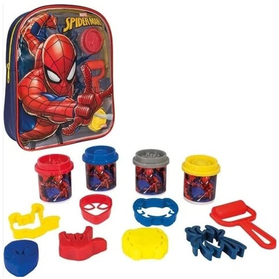 ΠΛΑΣΤΕΛΙΝΗ SPIDERMAN  : ΤΣΑΝΤΑ ΠΛΑΤΗΣ ΜΕ 4 ΒΑΖΑΚΙΑ - ΚΑΠΑΚΙΑ ΚΑΛΟΥΠΑΚΙΑ ΚΑΙ 5 ΕΡΓΑΛΕΙΑ (200GR)