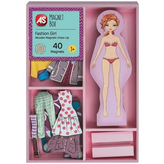 MAGNET BOX: FASHION GIRL DRESS UP 40 MAGNETS