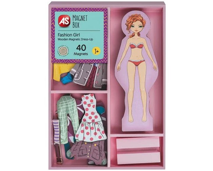 MAGNET BOX: FASHION GIRL DRESS UP 40 MAGNETS