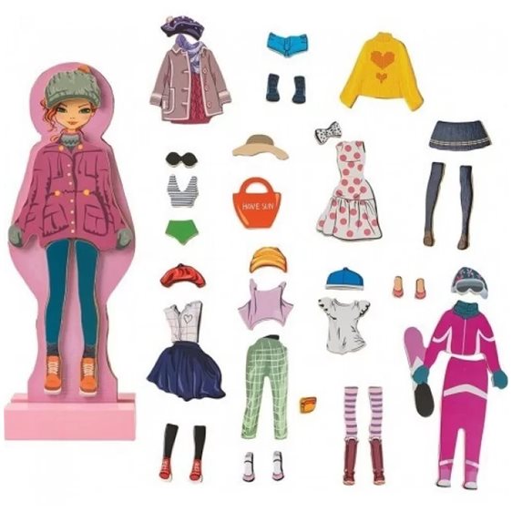 MAGNET BOX: FASHION GIRL DRESS UP 40 MAGNETS