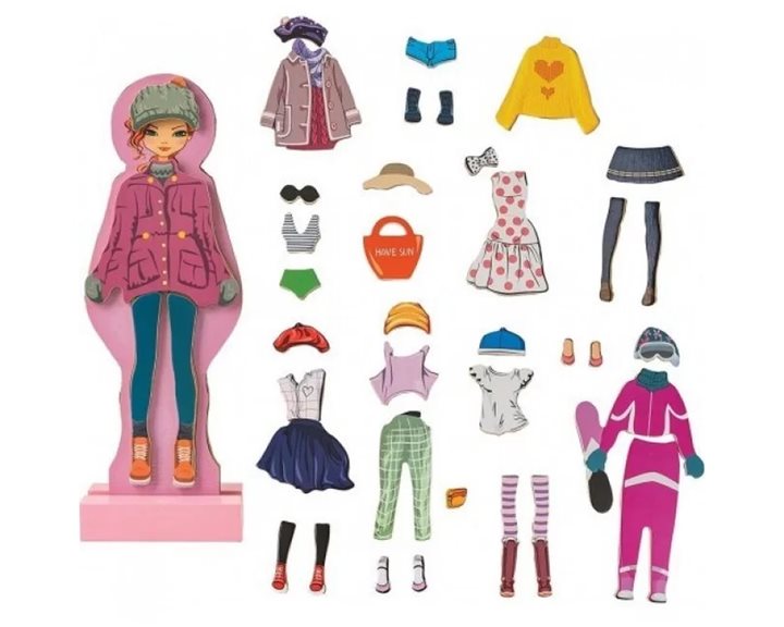 MAGNET BOX: FASHION GIRL DRESS UP 40 MAGNETS