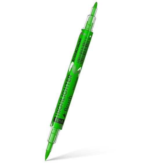 Μαρκαδόρος Υπογράμμισης Erichkrause V-16 Brush Neon Double Side 0.5-3.5mm Green  60795