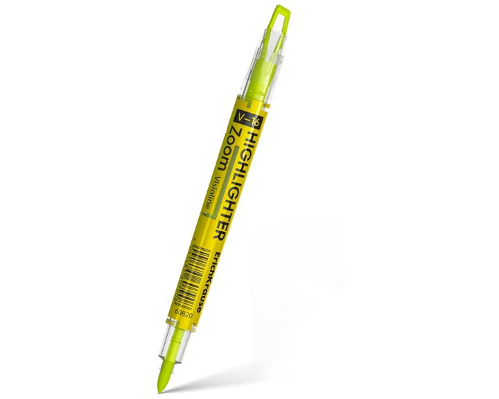 Μαρκαδόρος Υπογράμμισης Erichkrause V-16 Zoom Neon Double Side 0.5-4.5mm Yellow 60820
