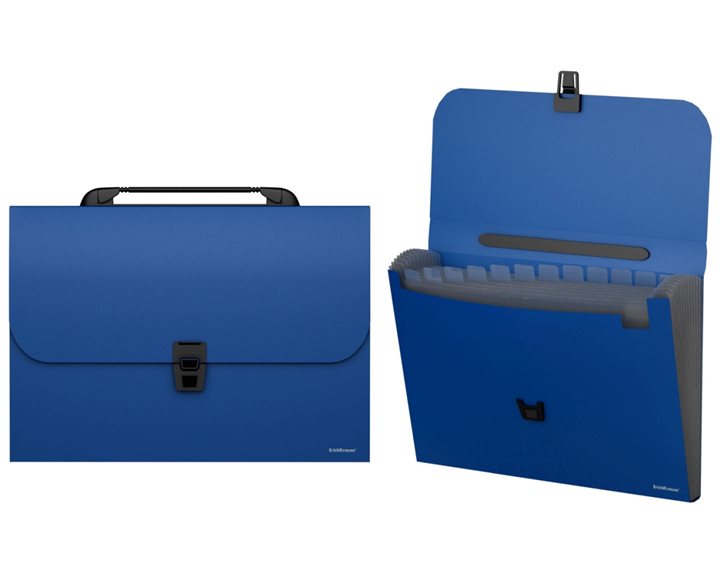 Γραμματιοθήκη Erichkrause ΜΕ Χερούλι Α4 12θ Matt Classic Blue 50438