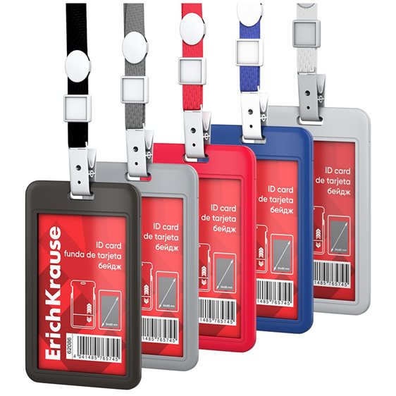 Κονκάρδα Erichkrause με Υφασμάτινο Λουράκι Hard Plastic ABC 54x85mm 62086