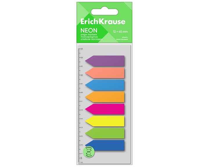Σελιδοδείκτες ErichKrause Neon Arrows 12x45mm 200φ. 8colors 61559