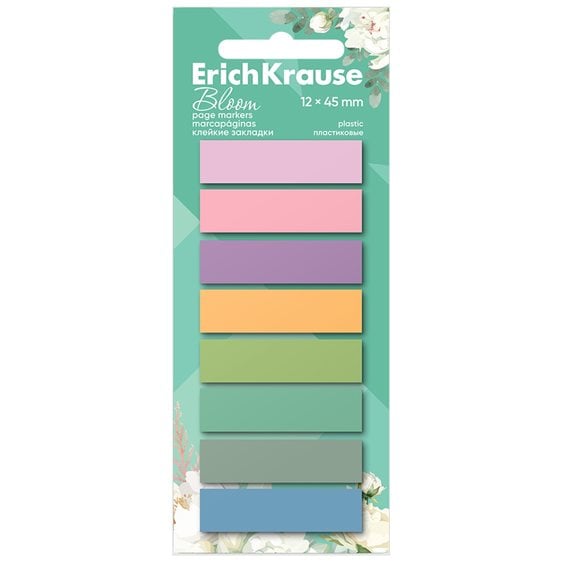 Σελιδοδείκτες ErichKrause Pastel Bloom 12x45mm 160φ. 8colors 61560