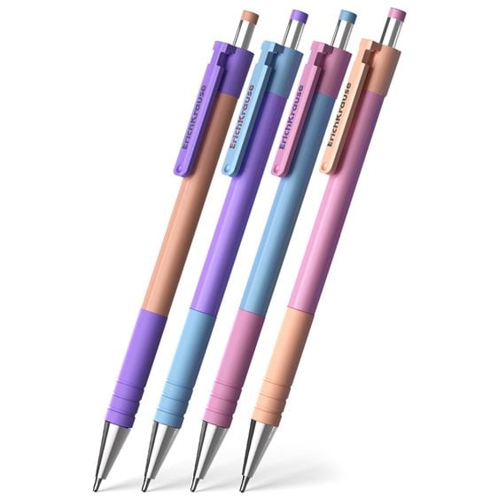 Στυλό ErichKrause Retractable Ballpoint MC-5 Matic & Grip 0.7 Blue 61092