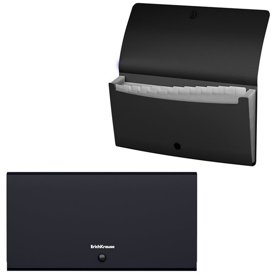 Γραμματιοθήκη ErichKrause 13x26cm 12θ Matt Classic Black 59247