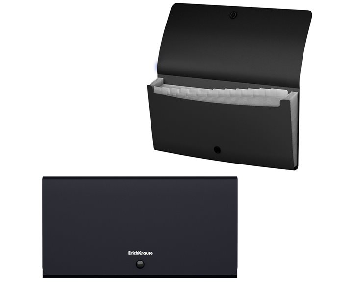 Γραμματιοθήκη ErichKrause 13x26cm 12θ Matt Classic Black 59247