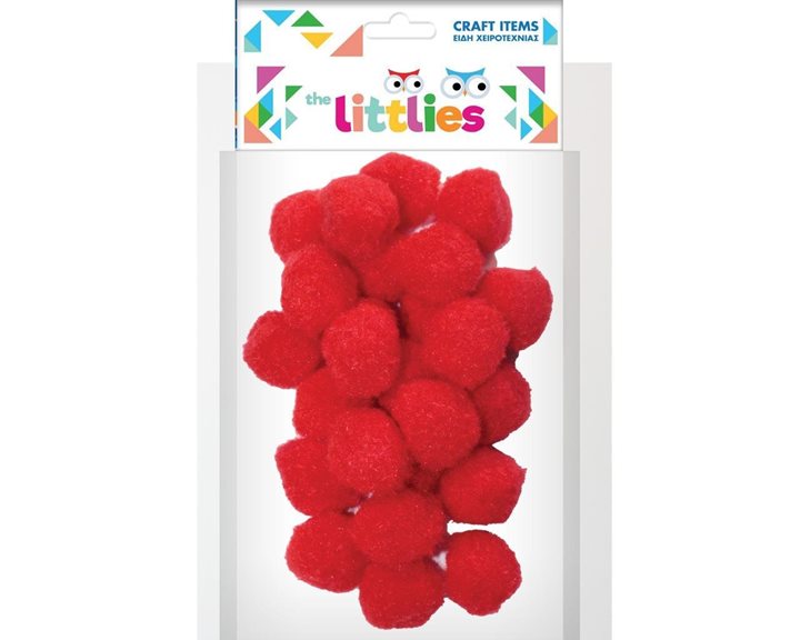 Pompons The Littlies 25mm Κόκκινο