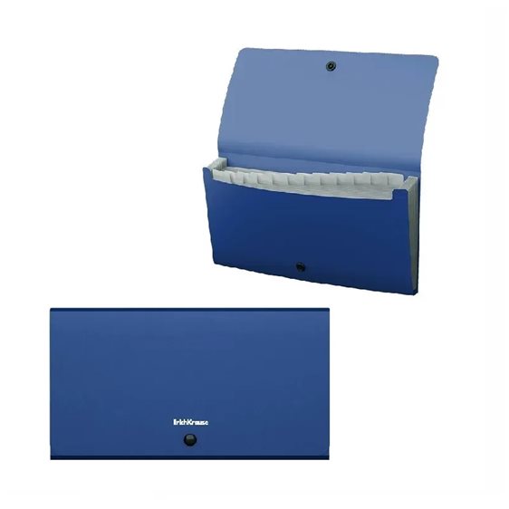 Γραμματιοθήκη ErichKrause 13x26cm 12θ Matt Classic Blue 59251