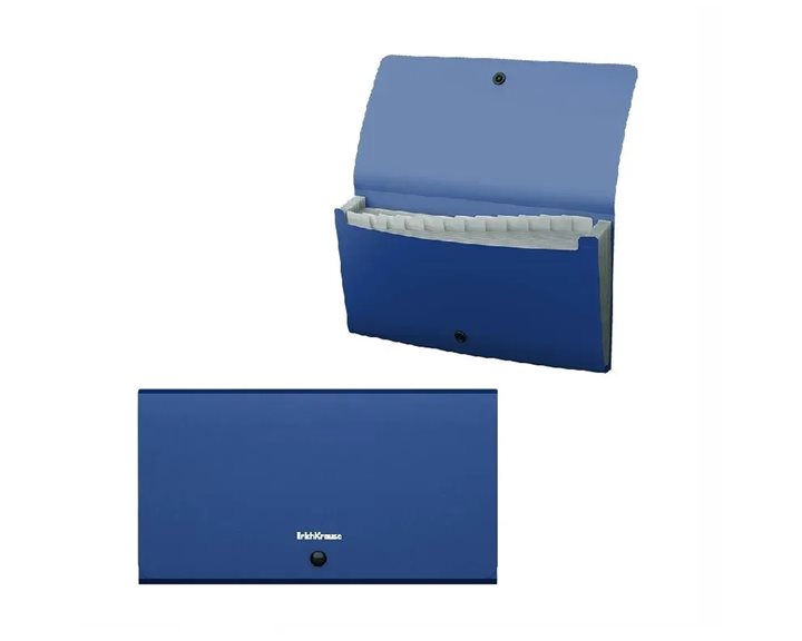 Γραμματιοθήκη ErichKrause 13x26cm 12θ Matt Classic Blue 59251