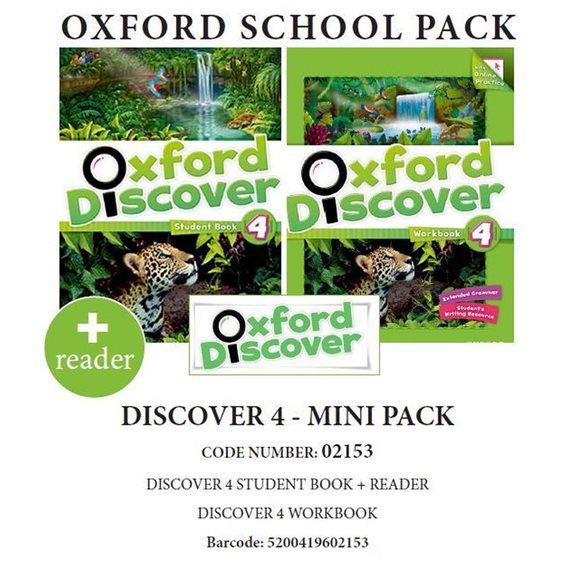 OXFORD DISCOVER 4 PACK MINI (SB + WB + READER) - 02153