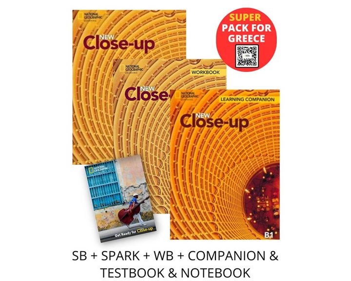 NEW CLOSE-UP B1 SUPER PACK FOR GREECE (SB + SPARK + WB + COMPANION   TESTBOOK   NOTEBOOK)