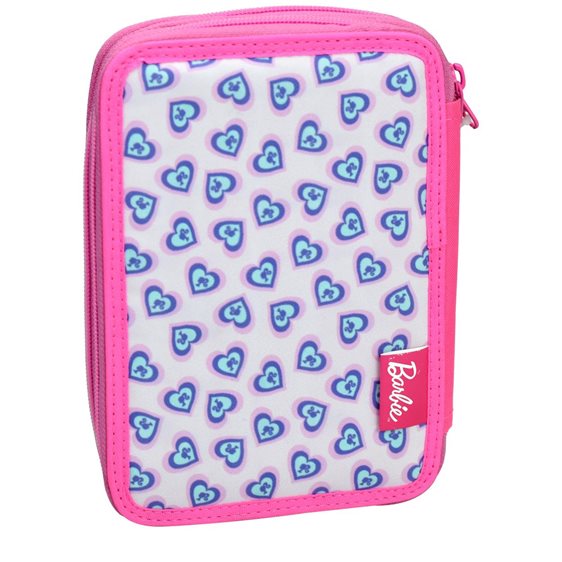 Κασετίνα Gim Διπλή Γεμάτη Barbie Holographic 349-86100