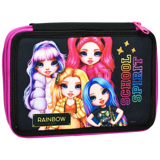 Κασετίνα Gim Διπλή Γεμάτη Rainbow High Glitter 363-51100