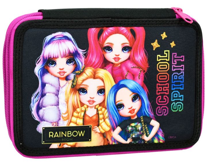 Κασετίνα Gim Διπλή Γεμάτη Rainbow High Glitter 363-51100