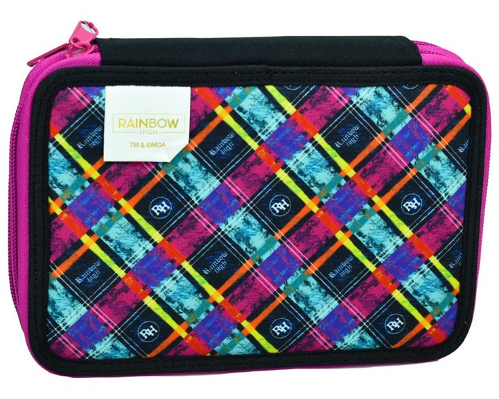 Κασετίνα Gim Διπλή Γεμάτη Rainbow High Glitter 363-51100