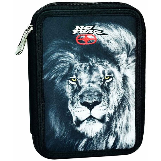 Κασετίνα Διπλή Γεμάτη BMU No Fear Laser Lion 348-35100