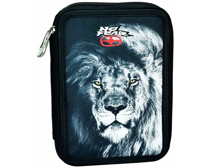 Κασετίνα Διπλή Γεμάτη BMU No Fear Laser Lion 348-35100