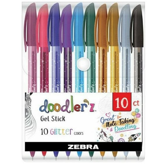 Στυλό Zebra Doodler'z Glitter 1.0 Σετ 10 Χρωμάτων