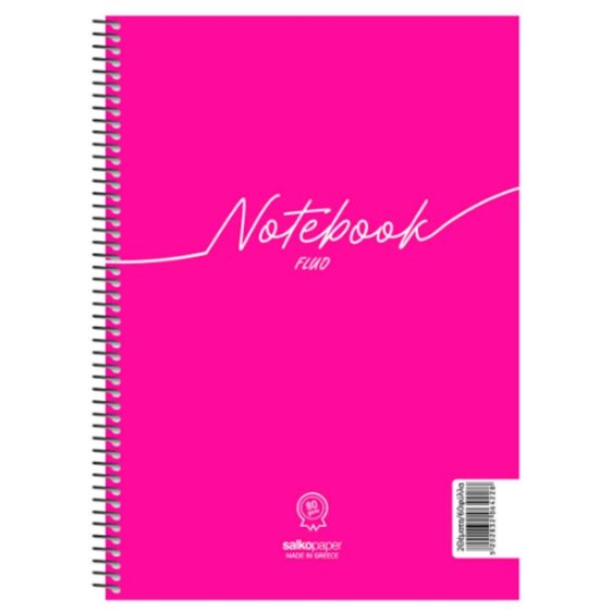 Τετράδιο Σπιράλ 17χ25 Salko Natura Fluo  4Θεμ.120φ. 6424