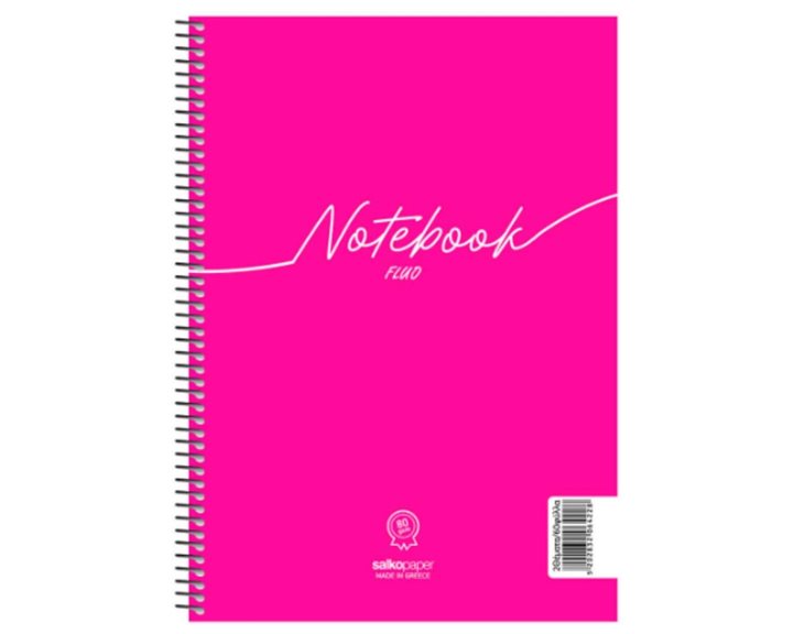 Τετράδιο Σπιράλ 17χ25 Salko Natura Fluo  4Θεμ.120φ. 6424